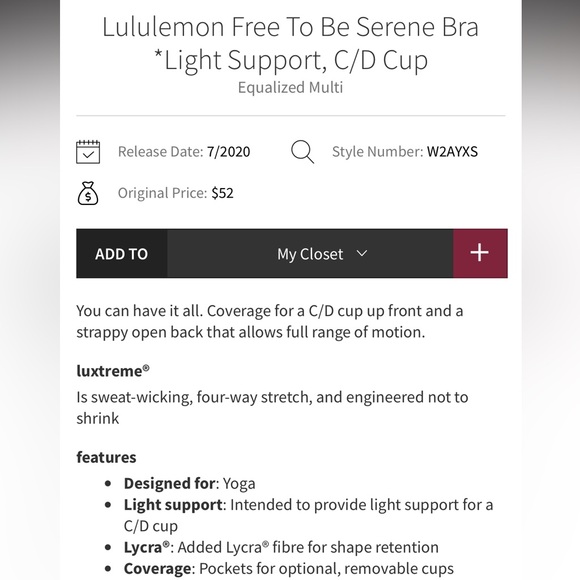 1012. NWOT - Lululemon Set Bra & 21” Crop Equalized Multi - Picture 3 of 14